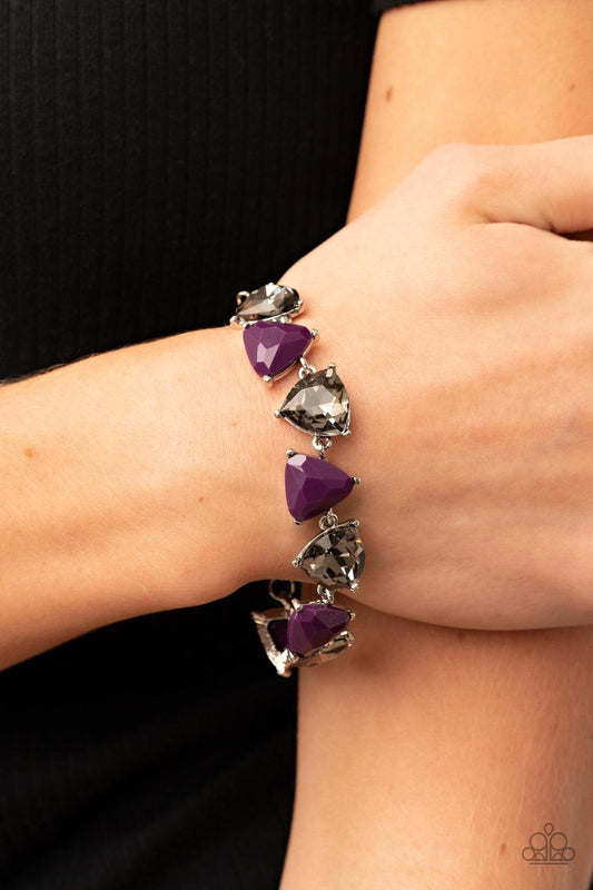 Pumped up Prisms Purple Bracelet - Jewelry by Bretta