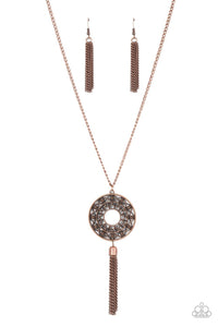 Tai Chi Tassel Copper Necklace - Jewelry by Bretta