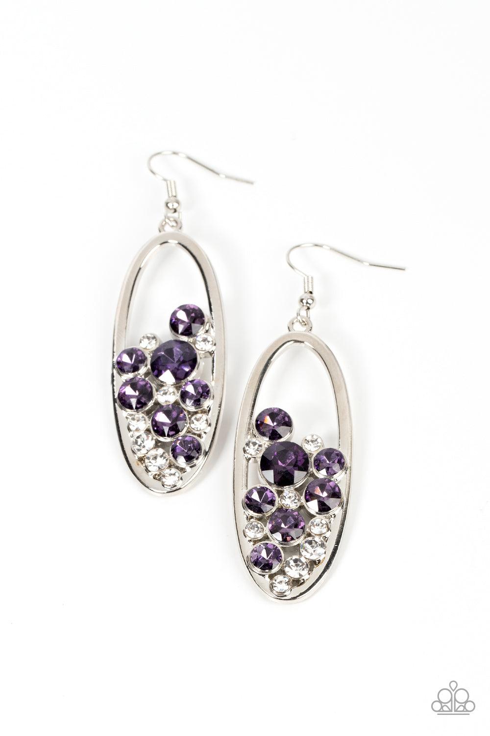 Prismatic Poker Face Purple Earrings - Jewelry by Bretta