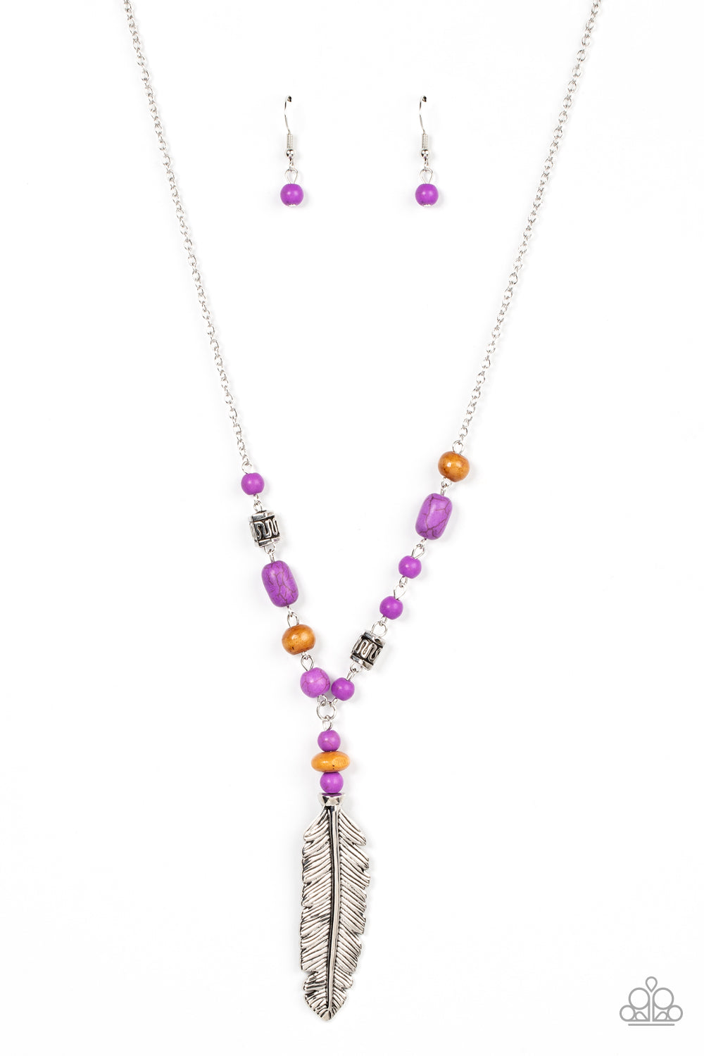 Watch Me Fly Purple Necklace - Jewelry by Bretta