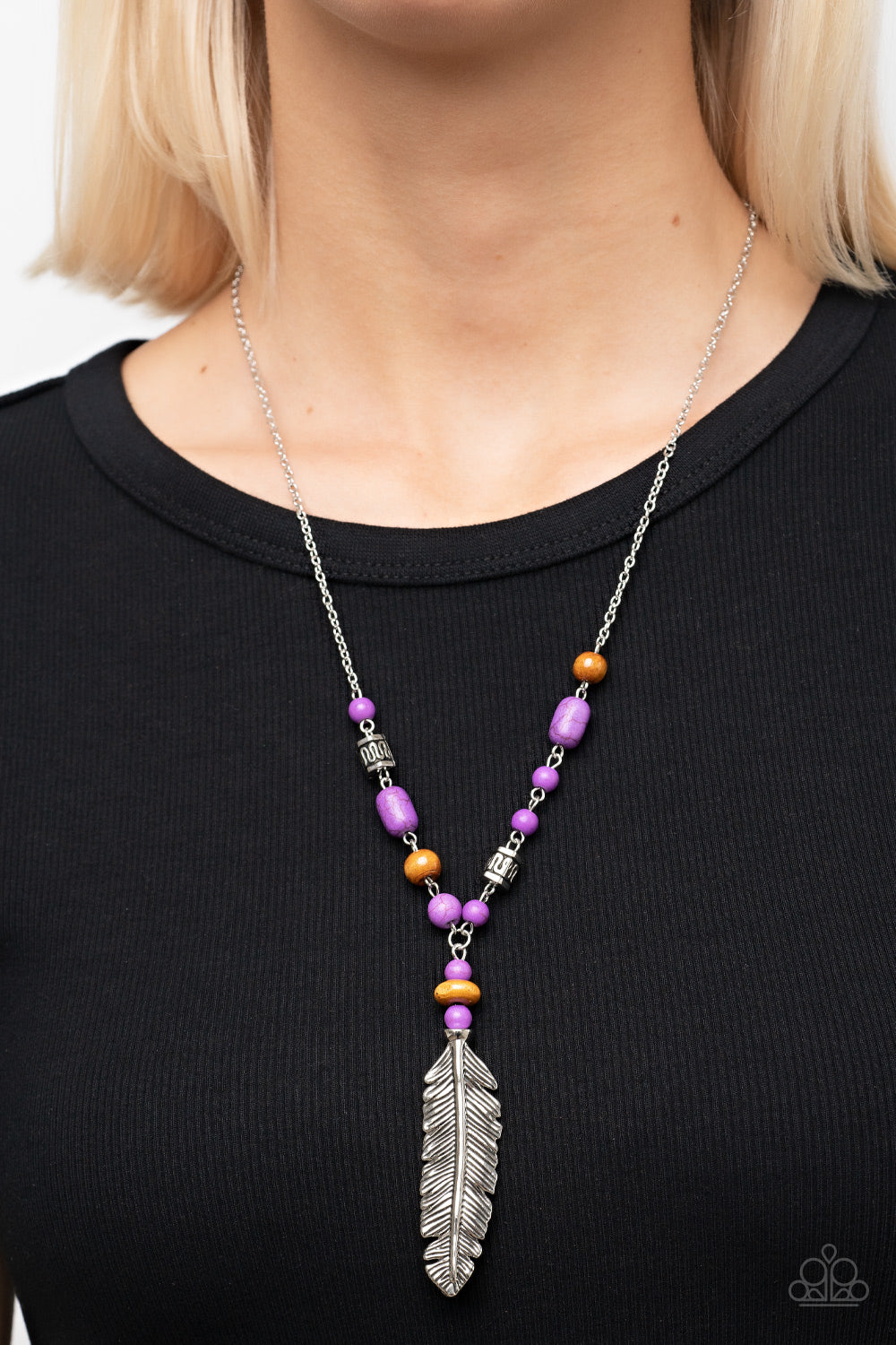 Watch Me Fly Purple Necklace - Jewelry by Bretta