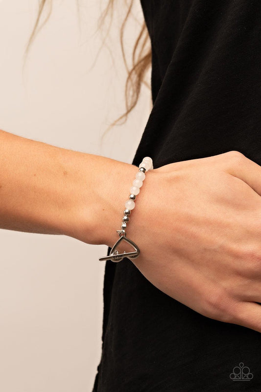 Following My Heart White Bracelet - Jewelry by Bretta