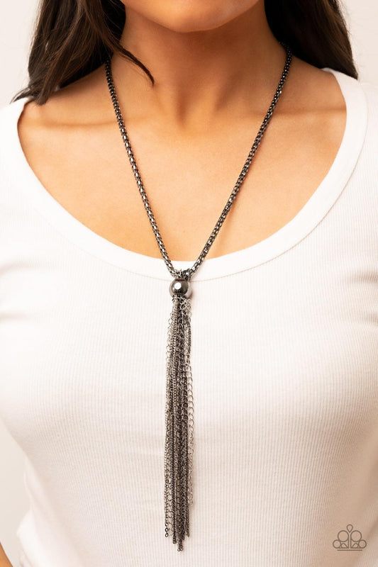 Metallic MESH-Up Black Necklace - Jewelry by Bretta