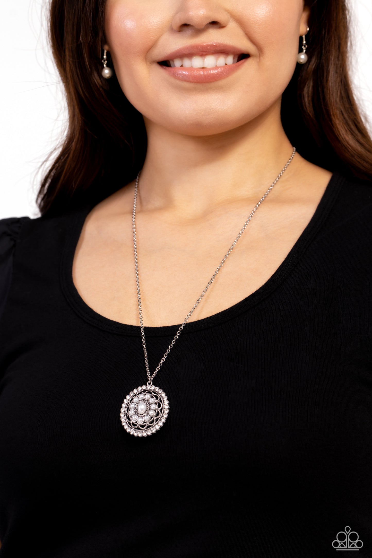 Perennial Pinnacle White Necklace  - Jewelry by Bretta