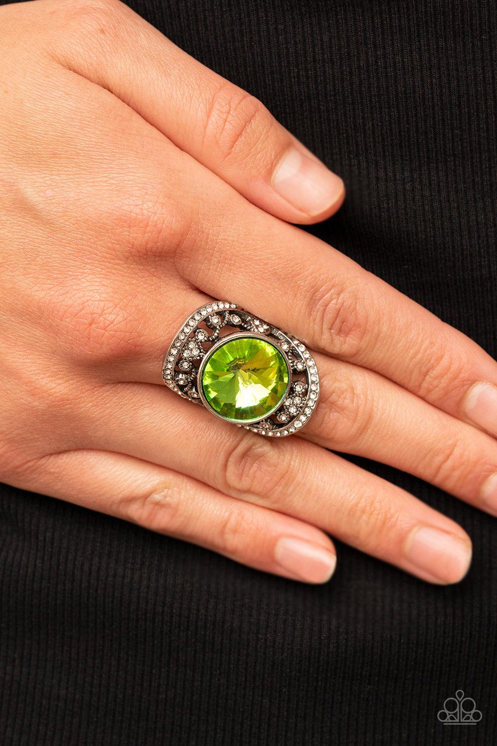 Galactic Garden Green Ring - Jewelry by Bretta