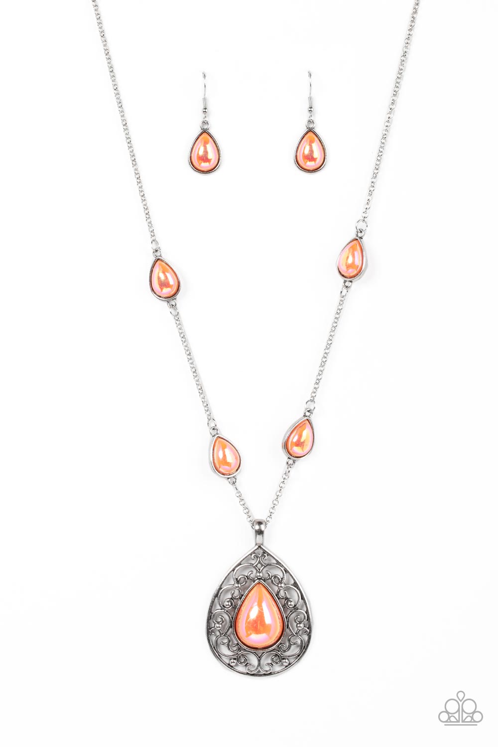 Magical Masquerade Orange Necklace - Jewelry by Bretta