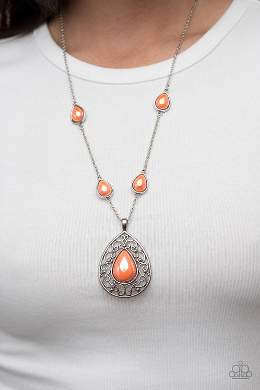 Magical Masquerade Orange Necklace - Jewelry by Bretta