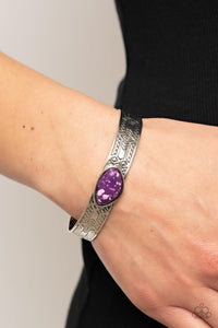Gobi Glyphs Purple Bracelet - Jewelry by Bretta