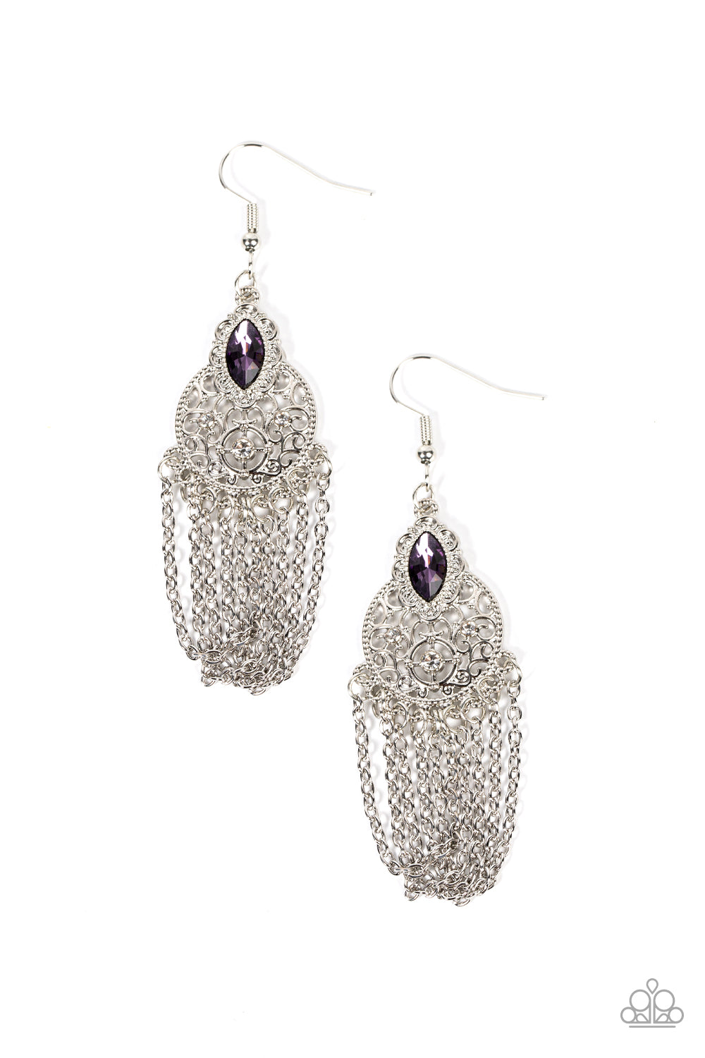 Pressed for CHIME Purple Earrings  - Jewelry by Bretta