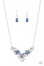 Floral Fashion Show Blue Necklace - Jewelry by Bretta