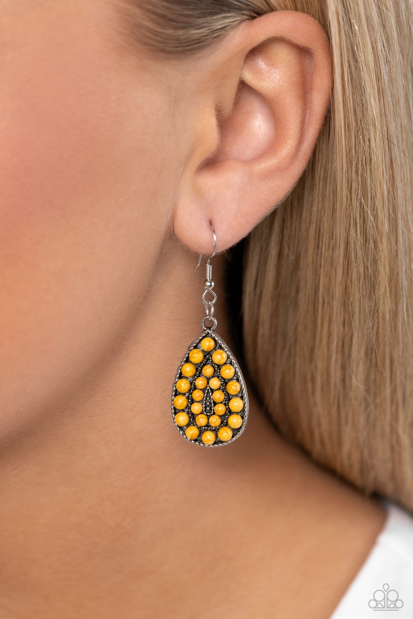 Rural Replica Yellow Earrings - Jewelry by Bretta