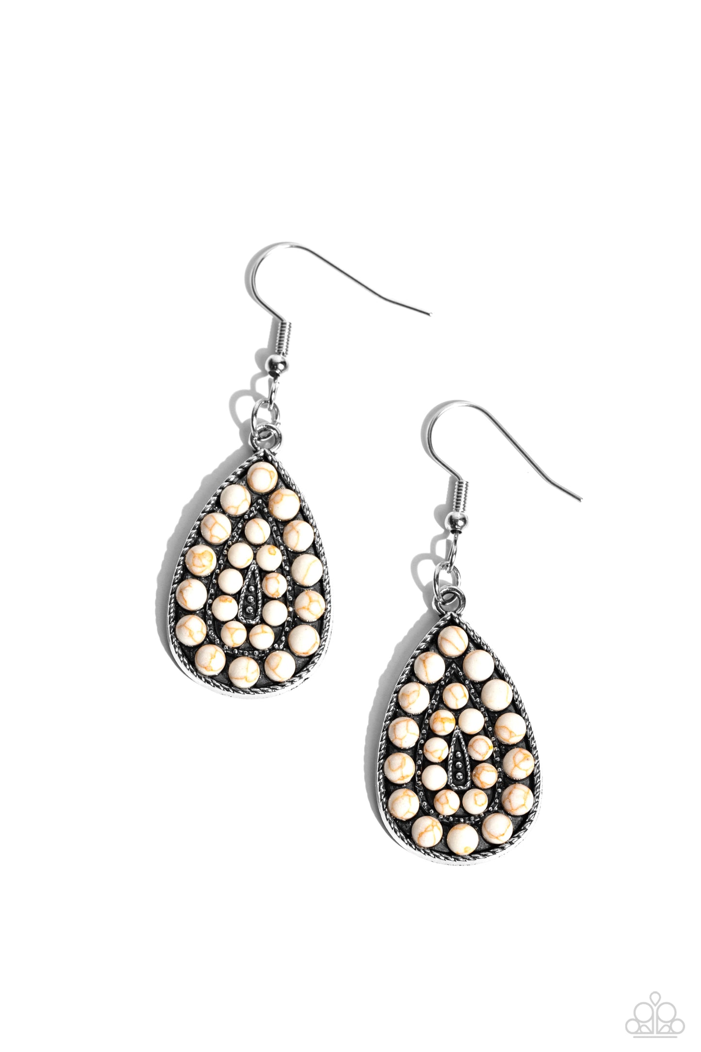 Rural Replica White Earrings - Jewelry by Bretta