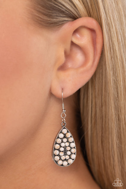 Rural Replica White Earrings - Jewelry by Bretta