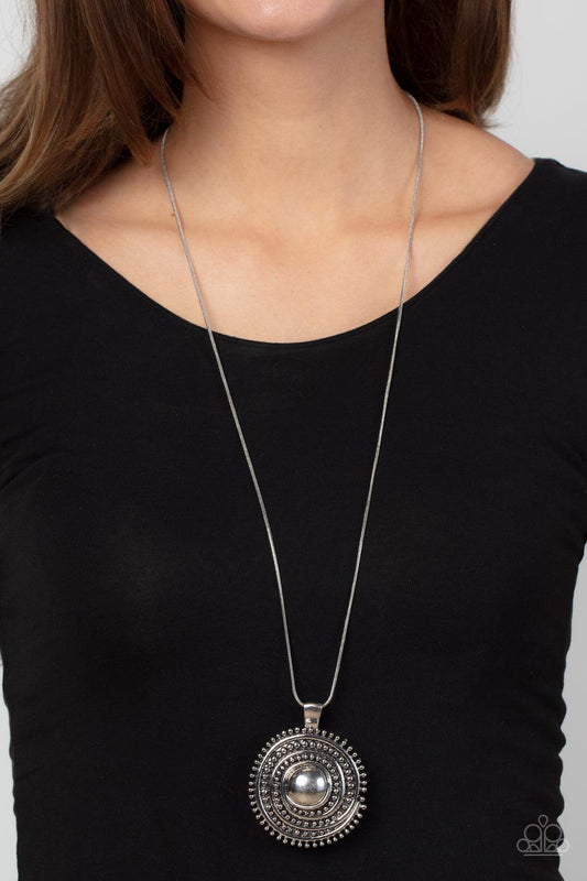 Solar Swirl Silver Necklace - Jewelry by Bretta