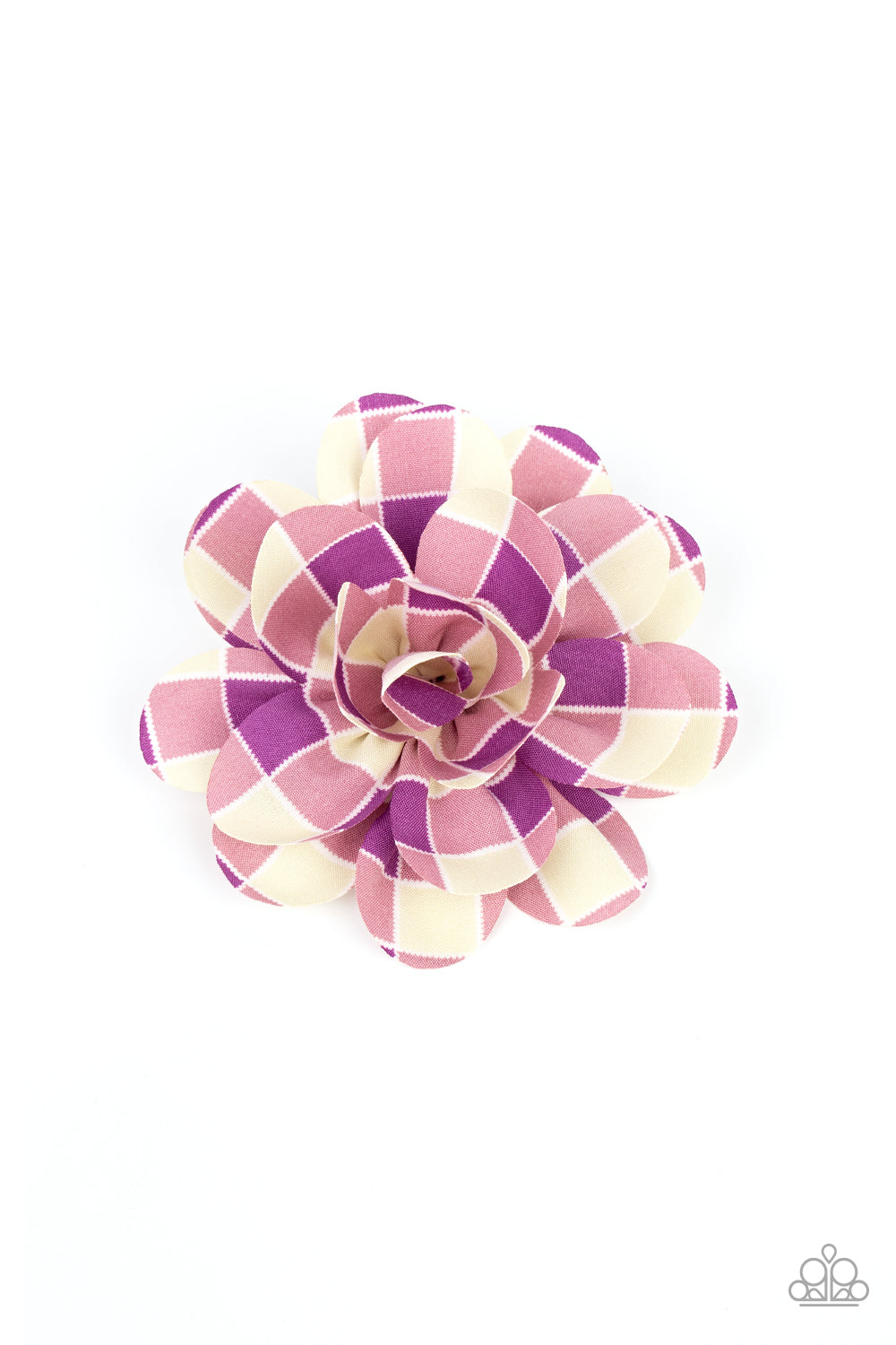 Gingham Garden Purple Hair Clip - Jewelry by Bretta