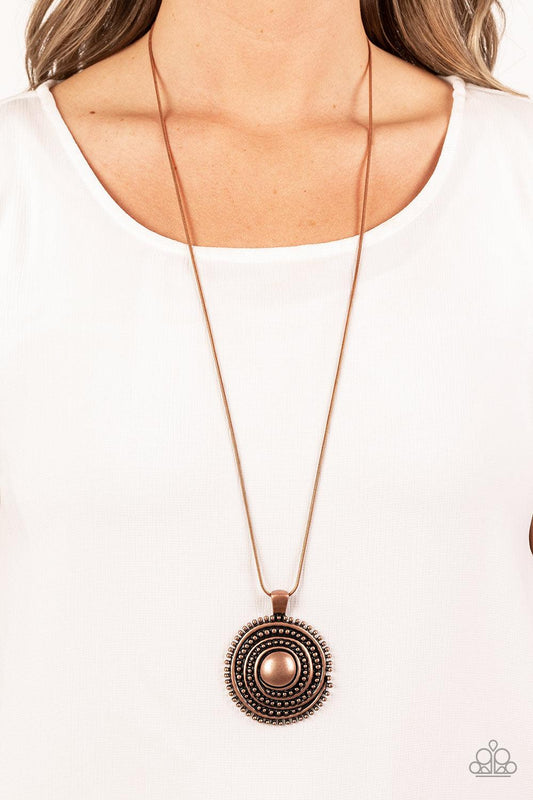 Solar Swirl Copper Necklace - Jewelry by Bretta