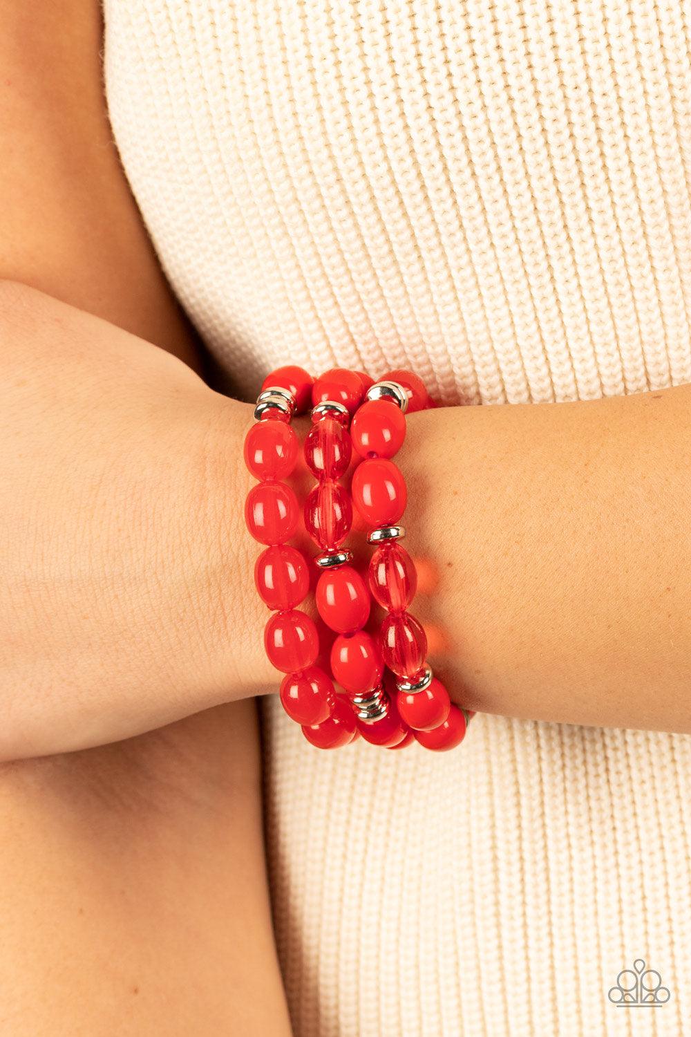 Coastal Coastin Red Bracelet - Jewelry by Bretta