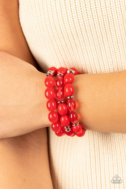 Coastal Coastin Red Bracelet - Jewelry by Bretta