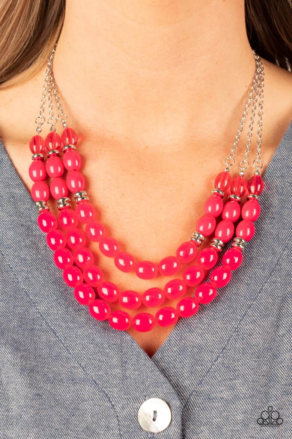 Coastal Cruise Pink Necklace - Jewelry by Bretta