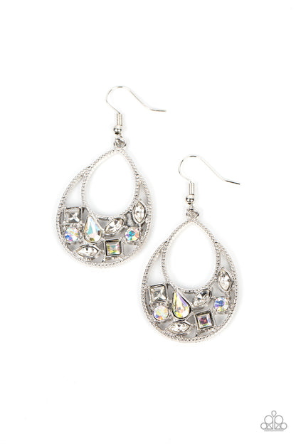 Regal Recreation White Earrings - Jewelry by Bretta