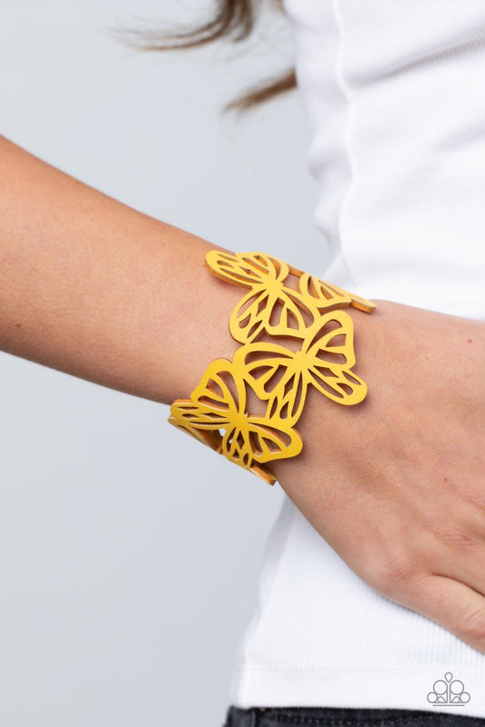 Butterfly Breeze Yellow Butterfly Wrap Bracelet - Jewelry by Bretta
