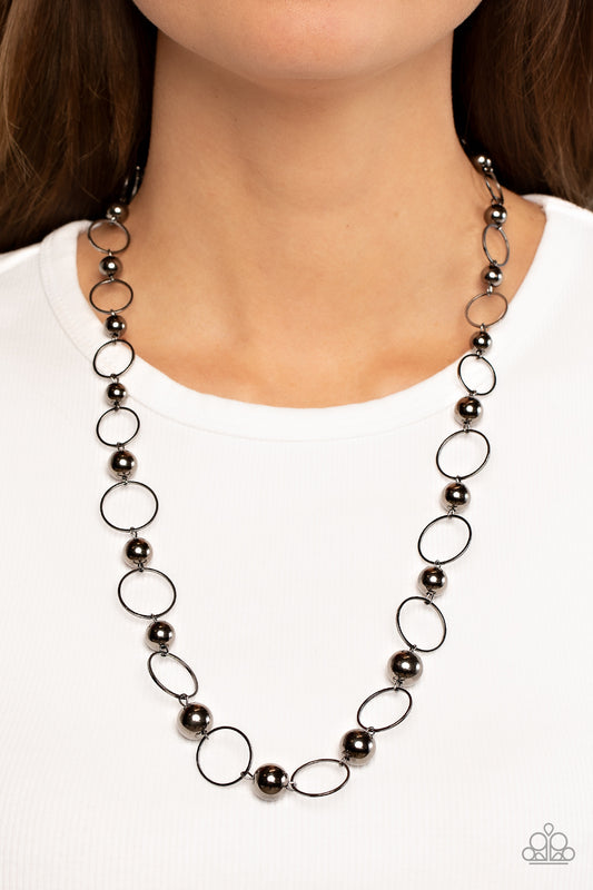 Metro Milestone Black Necklace - Jewelry by Bretta