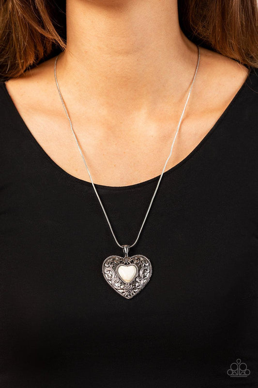 Wholeheartedly Whimsical White Necklace - Jewelry by Bretta