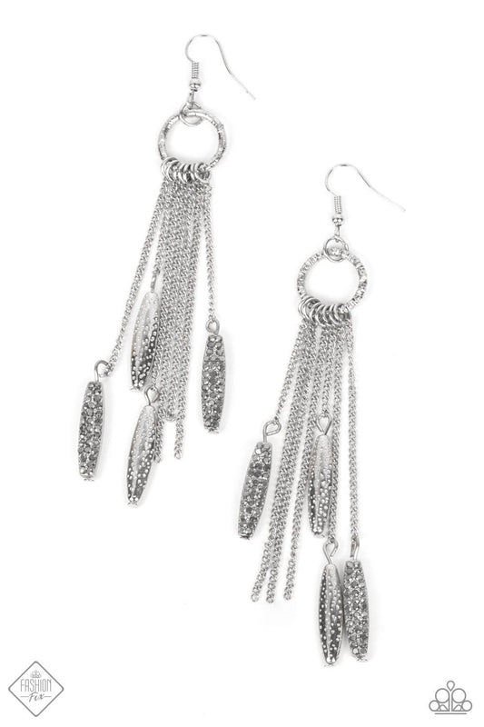 Thrifty Tassel Silver Earrings - Jewelry by Bretta