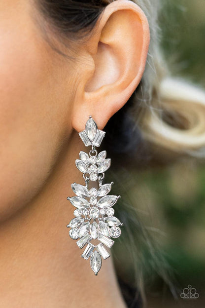 Frozen Fairytale White Earrings May Life of the Party - Jewelry by Bretta