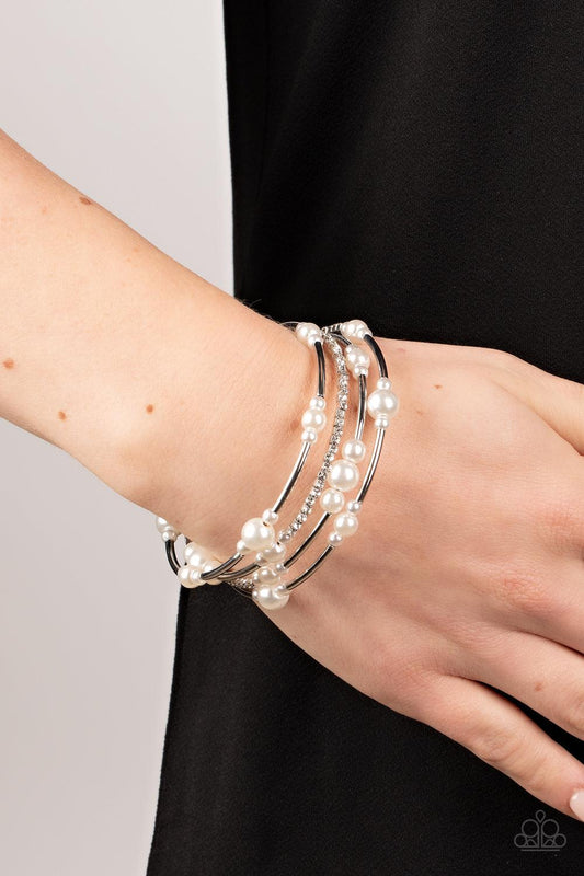 Marina Masterpiece White Coil Bracelet - Jewelry by Bretta