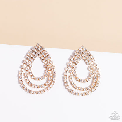 Take a POWER Stance Gold Earrings - Jewelry by Bretta