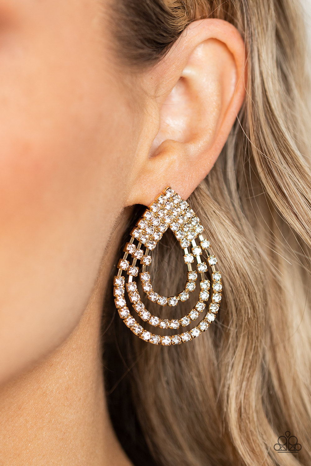 Take a POWER Stance Gold Earrings - Jewelry by Bretta
