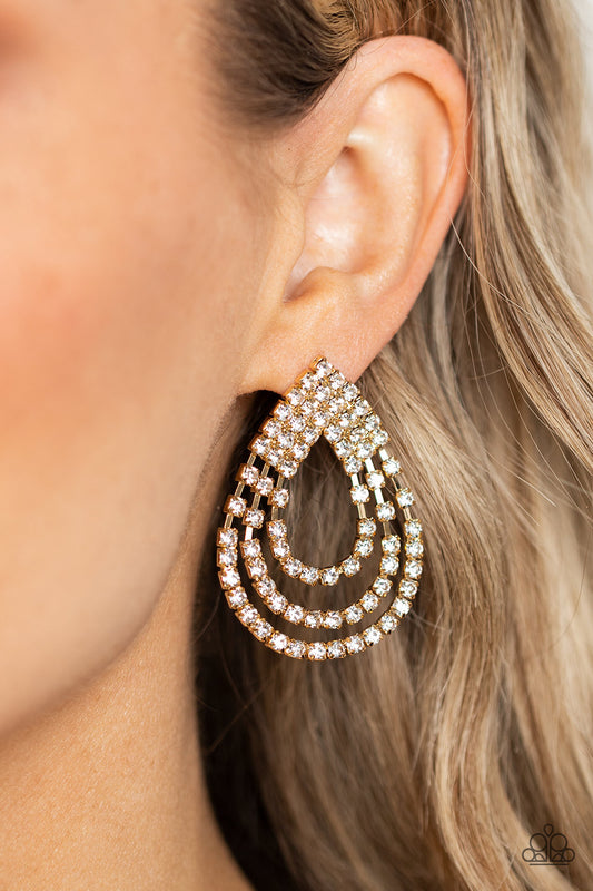 Take a POWER Stance Gold Earrings - Jewelry by Bretta