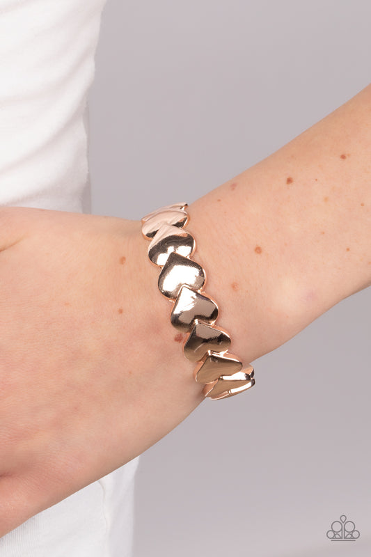 Hearts Galore Rose Gold Bracelet - Jewelry by Bretta