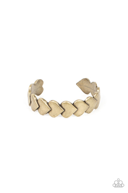 Hearts Galore Brass Bracelet - Jewelry by Bretta