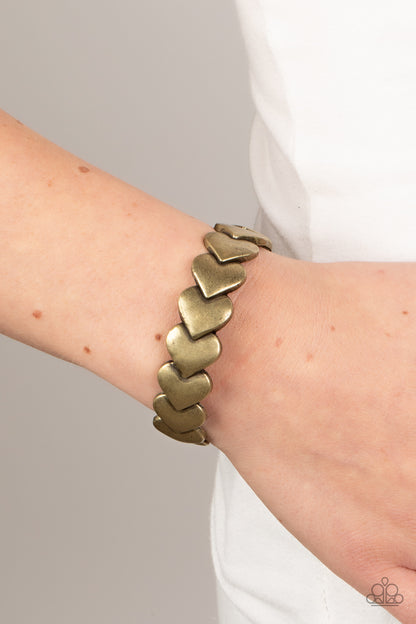 Hearts Galore Brass Bracelet - Jewelry by Bretta