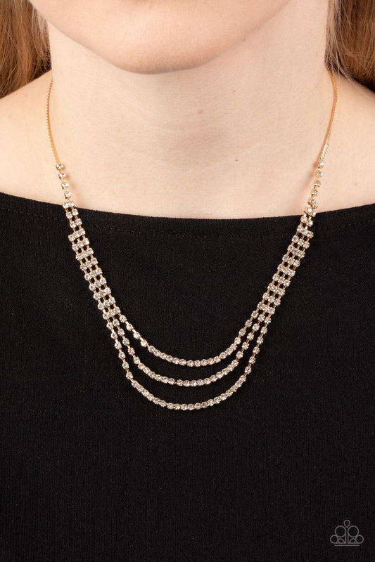 Surreal Sparkle Gold Necklace - Jewelry by Bretta