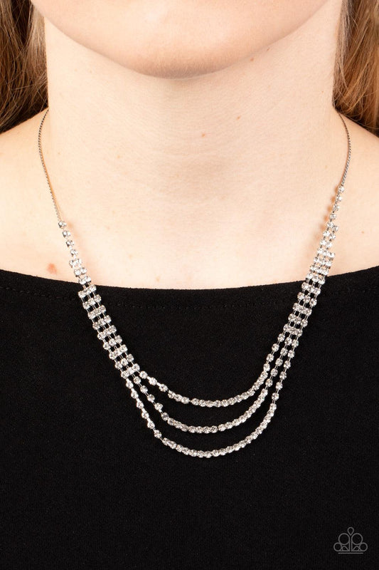 Surreal Sparkle White Necklace - Jewelry by Bretta