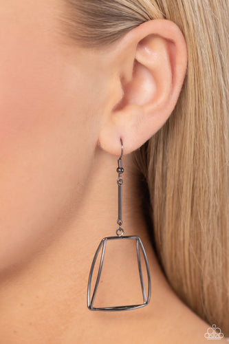 Trapezoidal Transcendence Black Earrings - Jewelry by Bretta