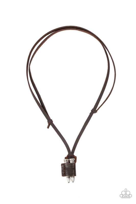 On the Lookout Brown Urban Necklace - Jewelry by Bretta