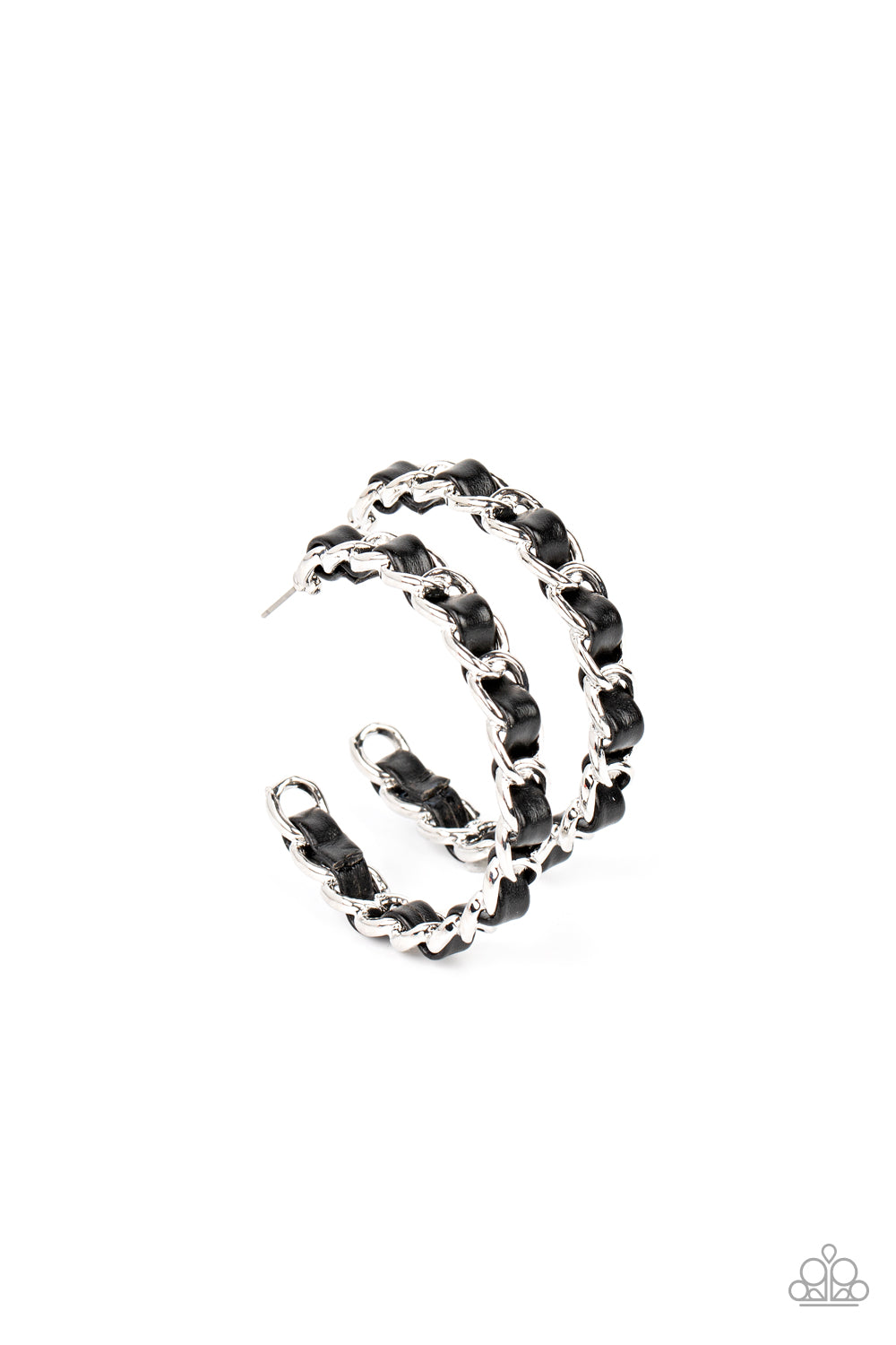 Industrial Incantation Black Hoop Earrings  - Jewelry by Bretta