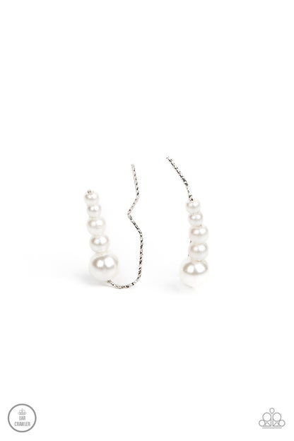 Dropping into Divine White Earrings - Jewelry by Bretta