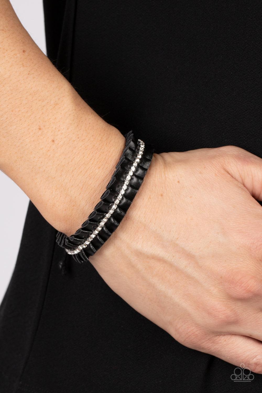 Pretty, Pretty PLEATS Black Bracelet - Jewelry by Bretta