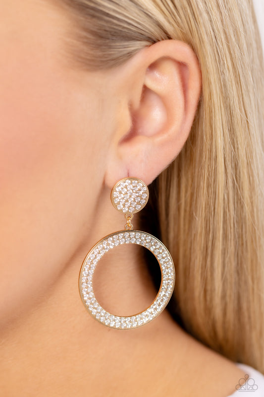GLOW You Away Gold Earrings - Jewelry by Bretta