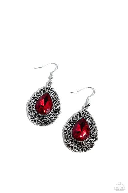 Nest Nouveau Red Earrings - Jewelry by Bretta