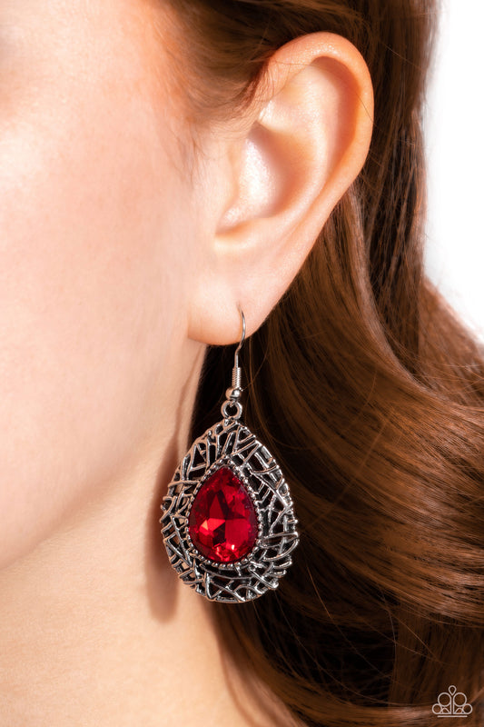 Nest Nouveau Red Earrings - Jewelry by Bretta