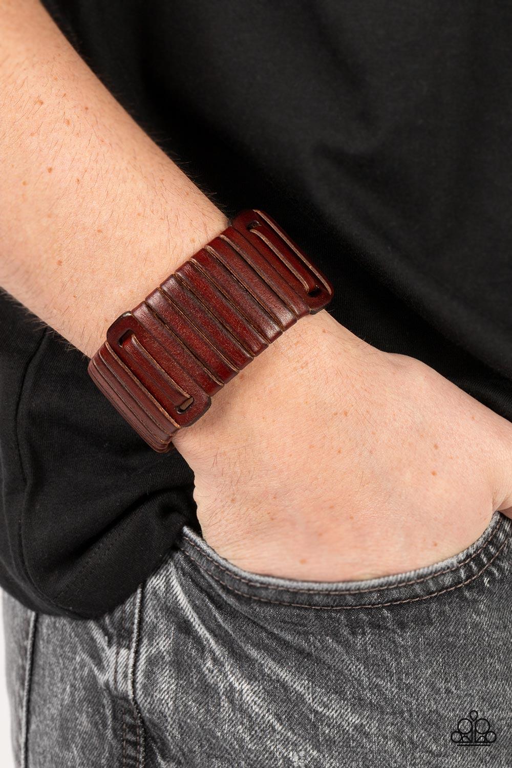Leather Lumberyard Brown Urban Bracelet - Jewelry by Bretta