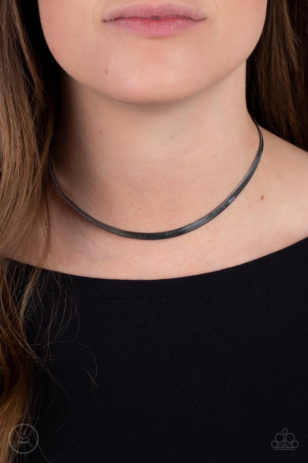 In No Time Flat Black Necklace - Jewelry by Bretta