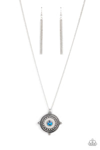 Compass Composure Blue Necklace - Jewelry by Bretta