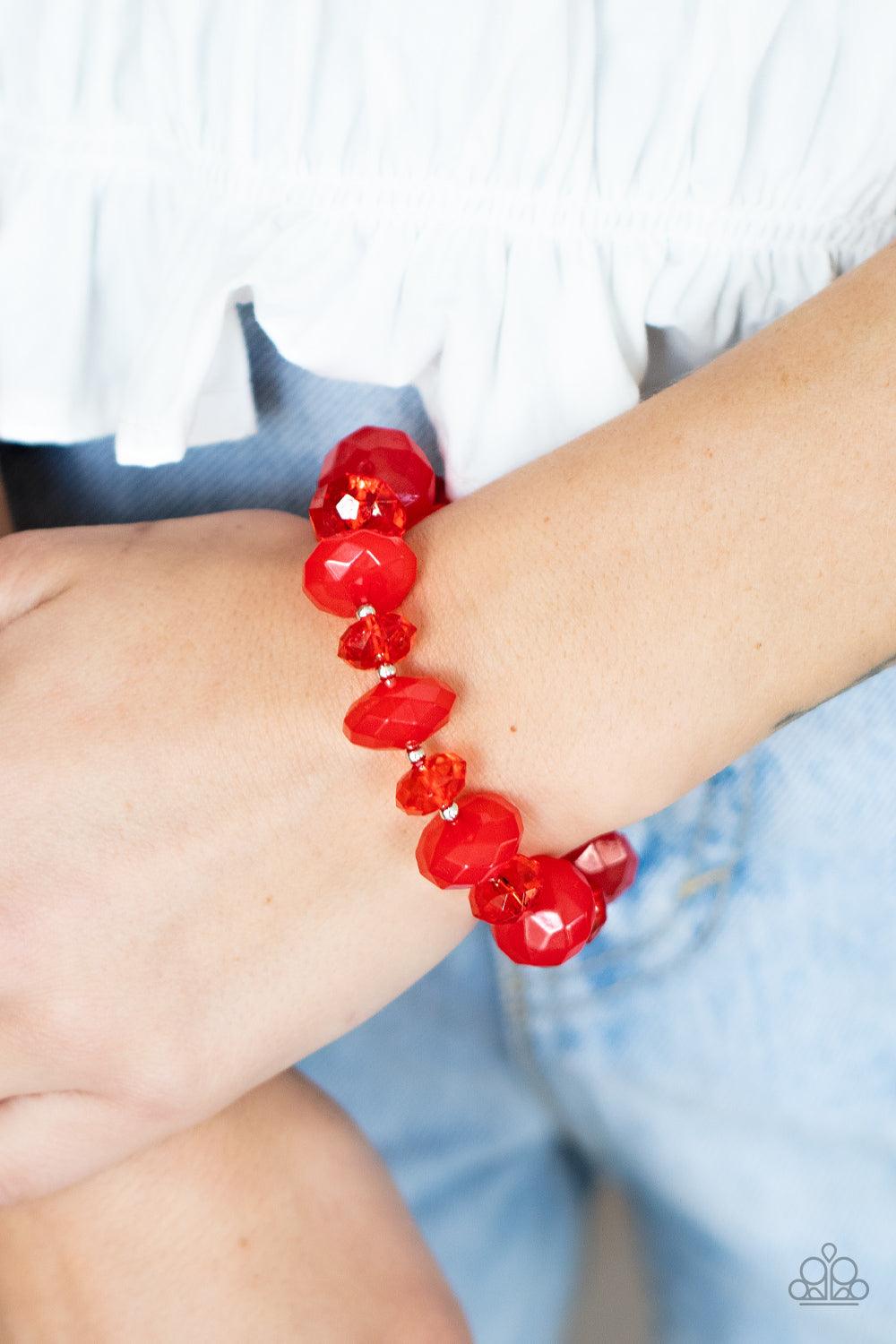 Keep GLOWING Forward Red Bracelet - Jewelry by Bretta